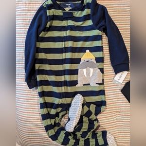 Carter's 4T fleece zip up footie